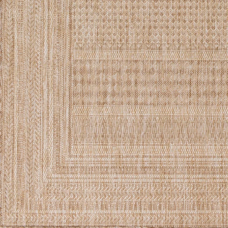 Camar Oriental Indoor/Outdoor Area Rug in Khaki