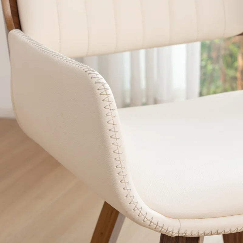 Faux Leather Upholstered Swivel Dining Armchair
