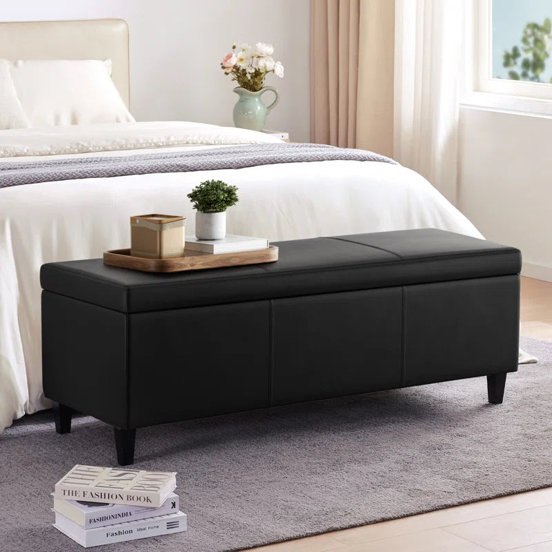 Asdrubale Faux Leather Upholstered Storage Bench