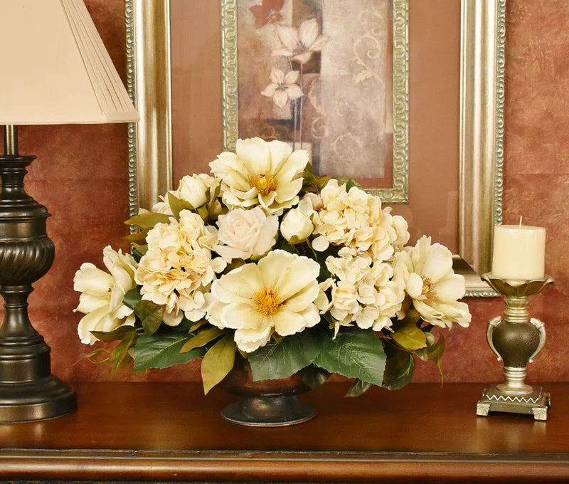 Faux Silk Arrangement in Vase