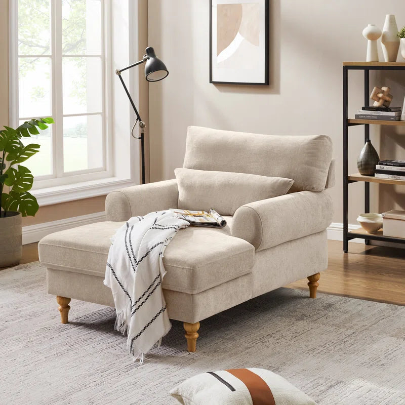 Davene Upholstered Chaise Lounge with Adjustable Backrest
