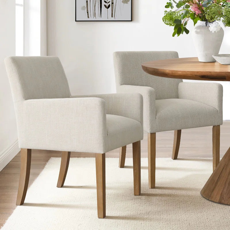 Upholstered Linen Armchair
