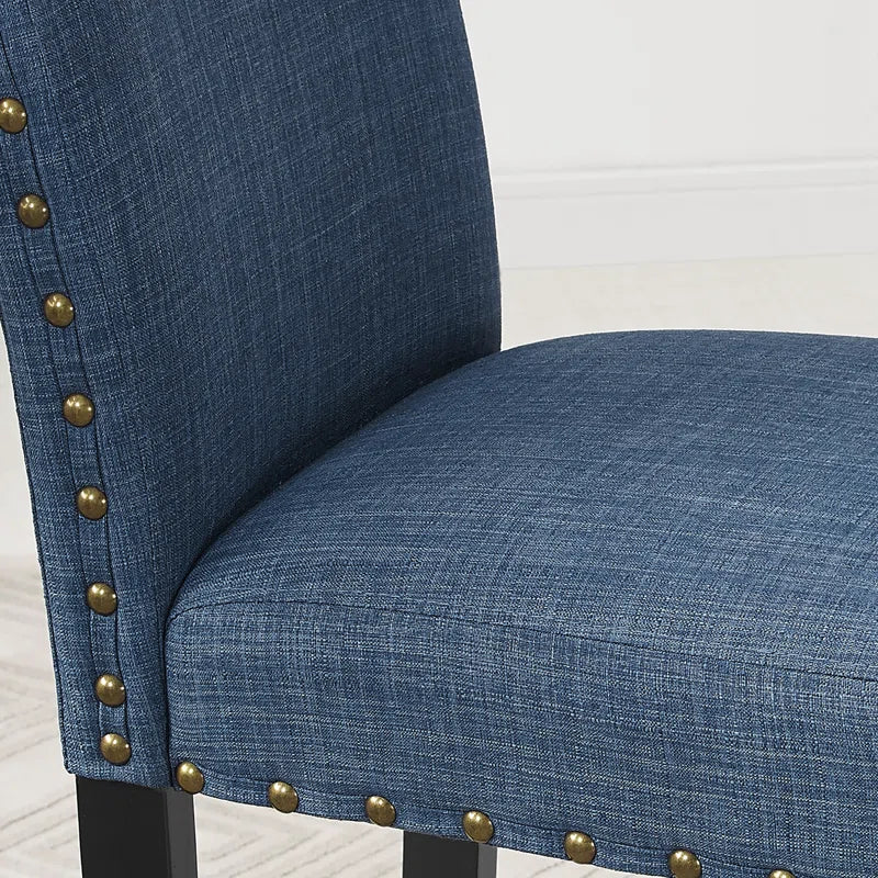 Carliana Fabric Counter Height Stools with Nailhead Trim, Set of 2
