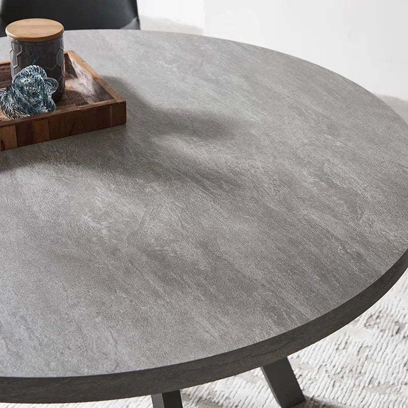 Garrell round Dining Table, Mid-Century round Kitchen Table for 4 Person, Modern Leisure Coffee Table