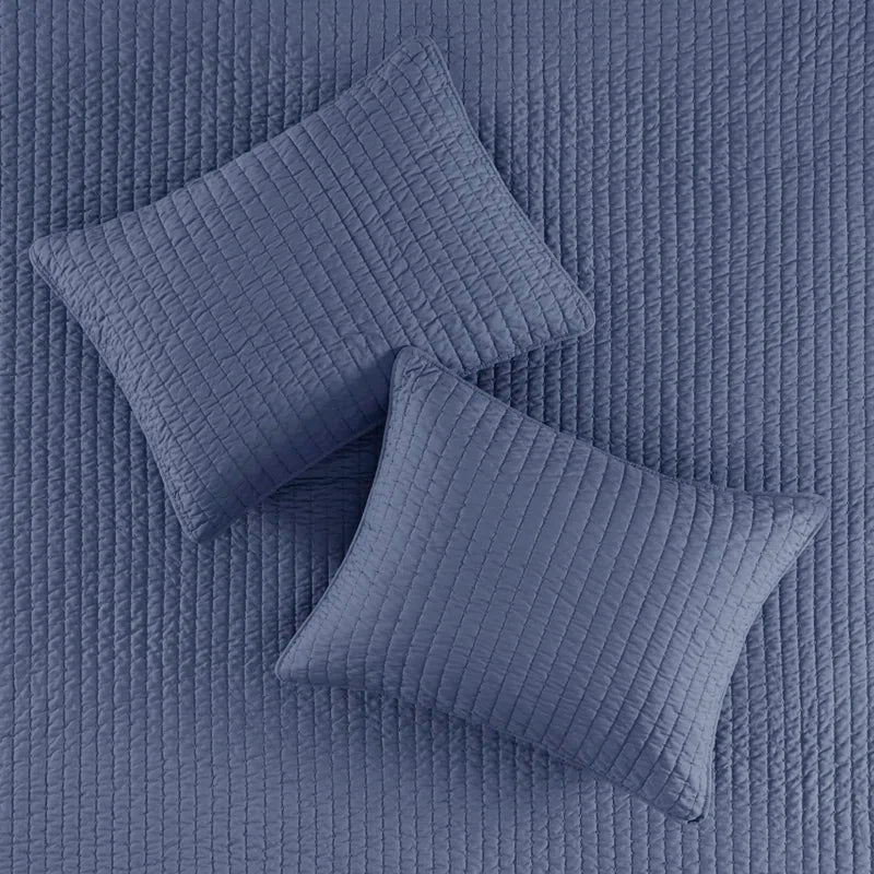 Barwick Reversible Solid 3 Piece Quilt Set