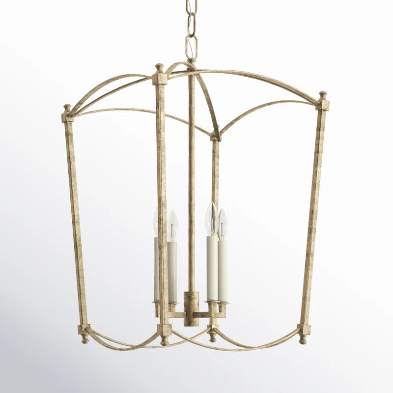 Olive 4 - Light Dimmable Lantern Geometric Chandelier