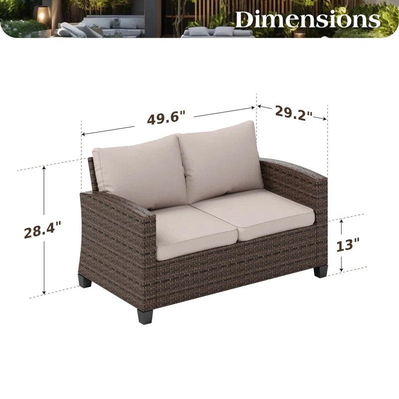 Argyri Stylish Wicker Outdoor Patio Loveseat