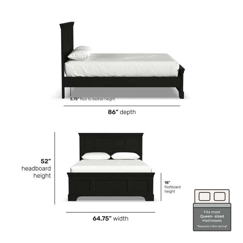 Auriel Solid Wood Standard Bed
