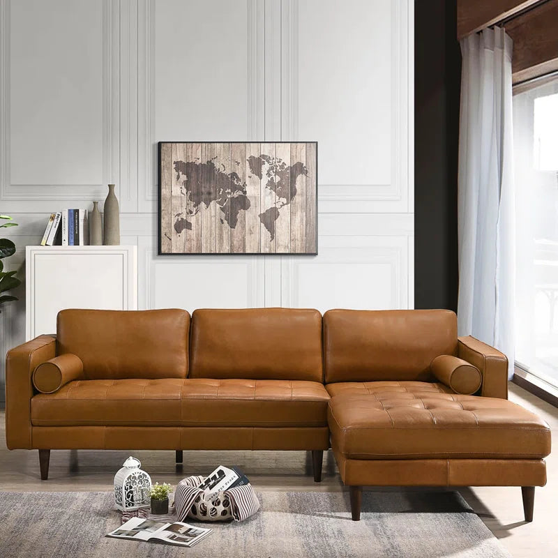 Tellson 2 - Piece Leather Sectional