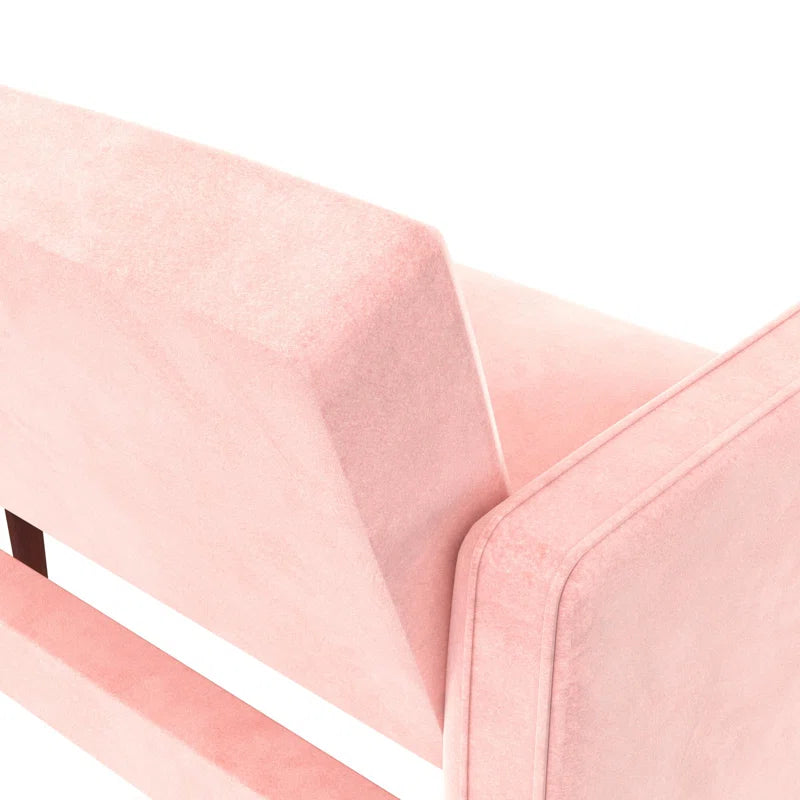 Perdue 81.5" Velvet Square Arm Convertible Sofa