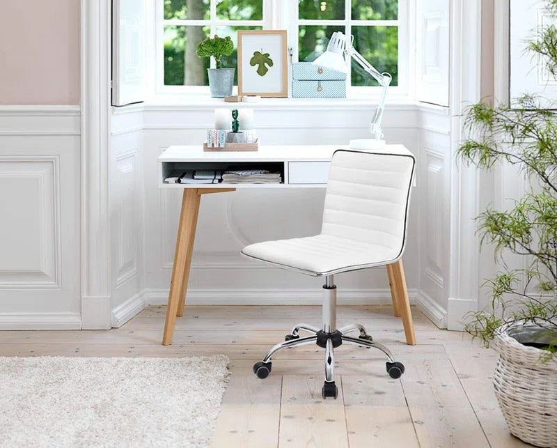 Kaycee Faux Leather Mid Back Swivel Computer Task Desk Chair