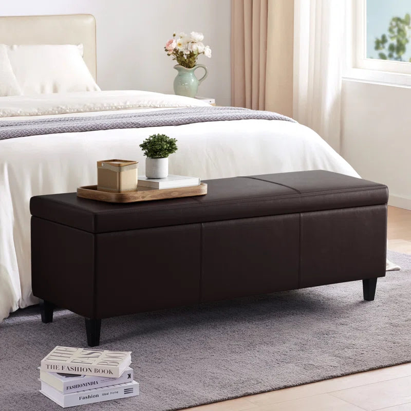 Asdrubale Faux Leather Upholstered Storage Bench