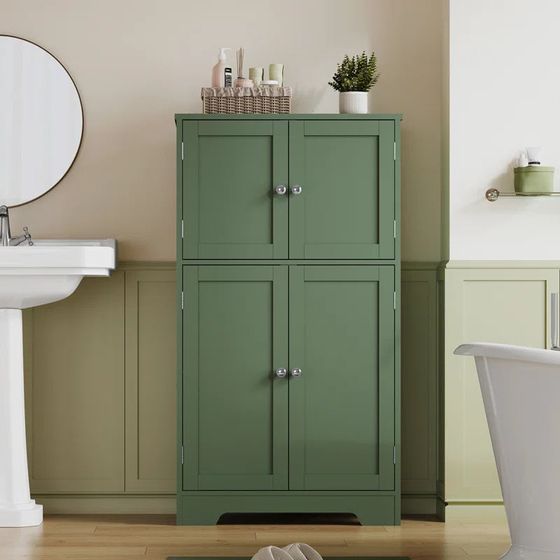 Jussiah Storage Cabinet with 4 Doors & Adjustable Shelf