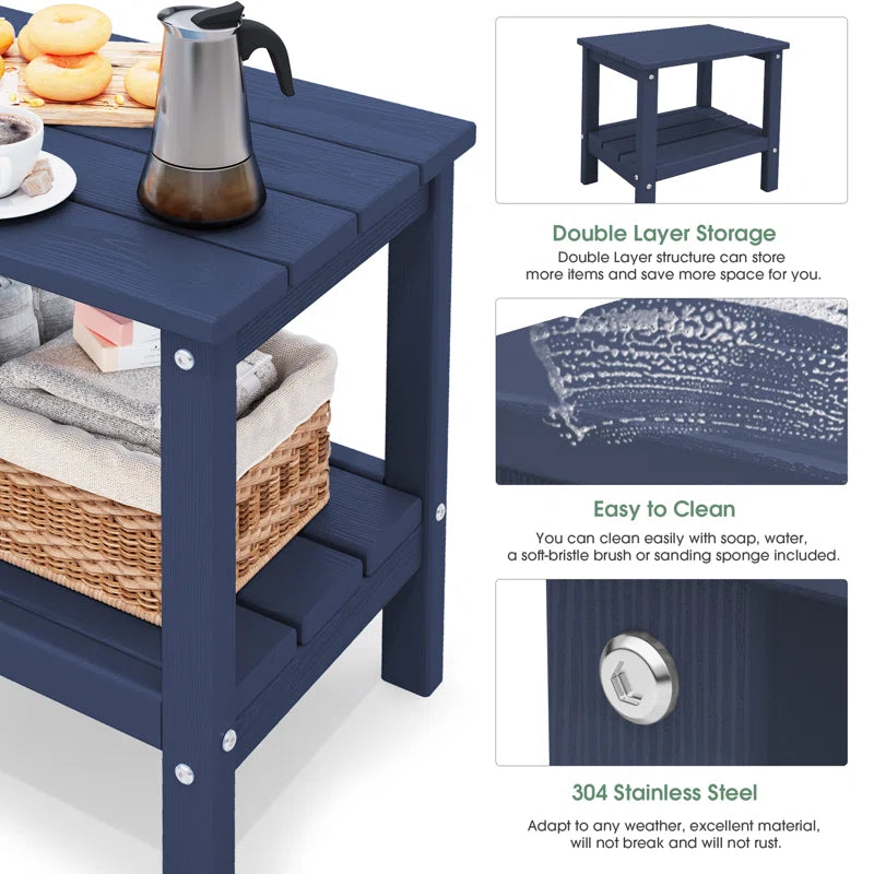 Wolak Double-Tier Patio Table Side Table