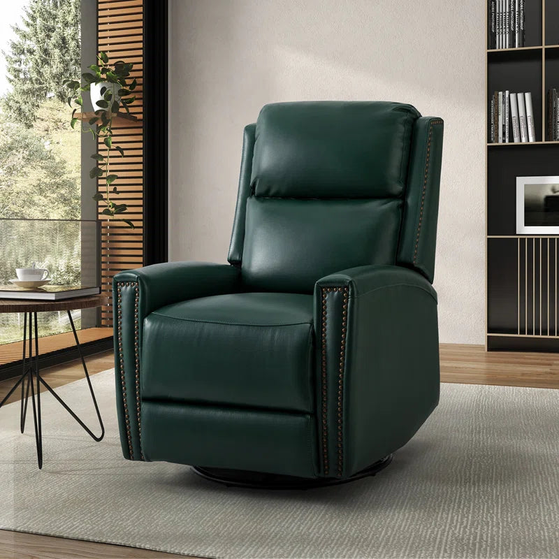Genuine Leather Swivel Rocker Recliner