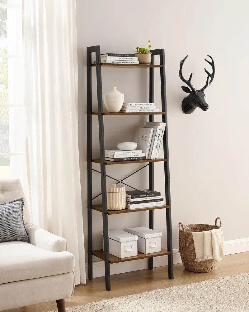 Jabari 67.7" H X 22" W Metal Ladder Bookcase