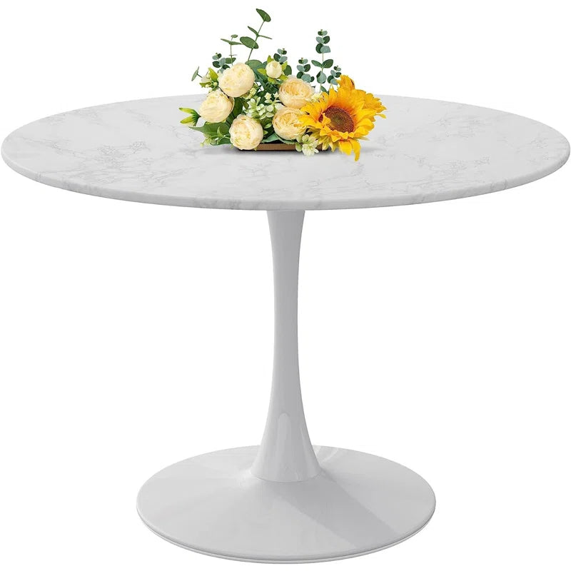Indars round Metal Base Dining Table