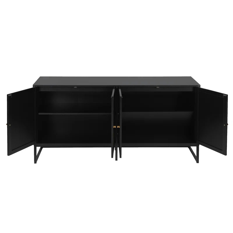 Caludia 31.5" Tall 4 - Door Accent Cabinet