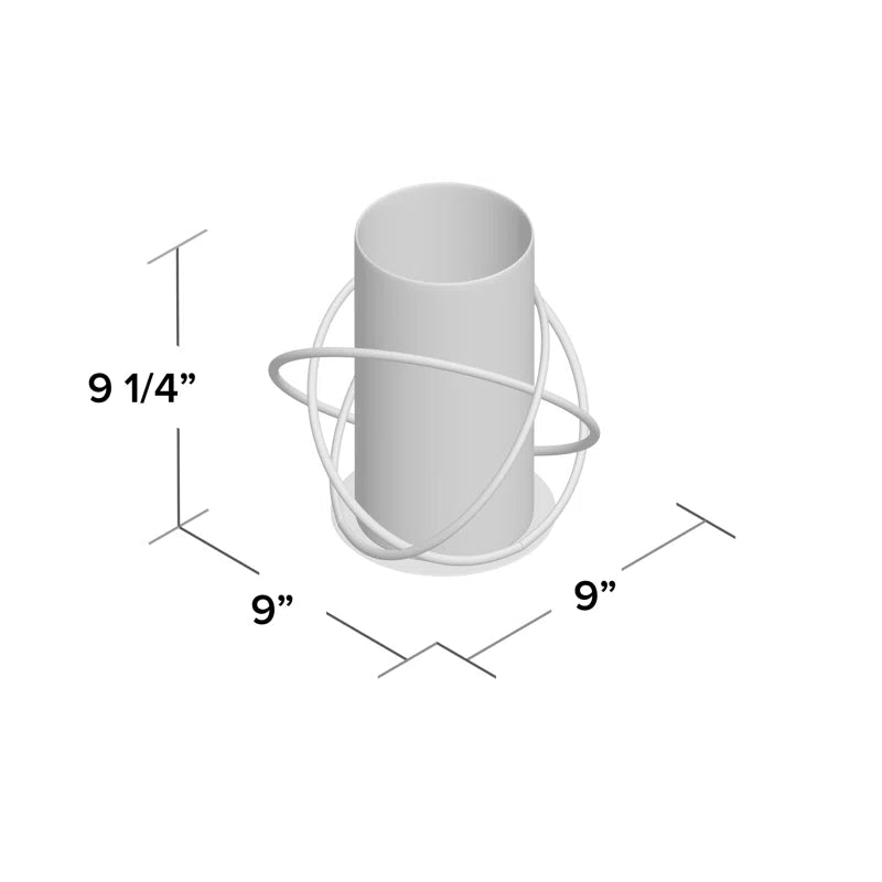 Tabletop Metal and Glass Hurricane Candle Holder