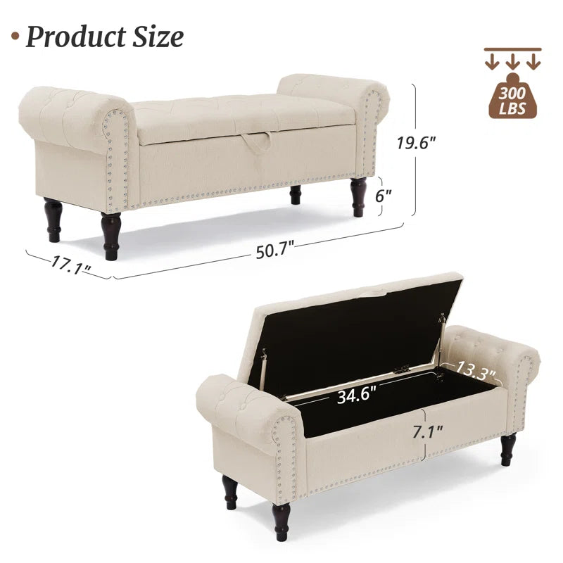 Dawsey Upholstered Storage Bench