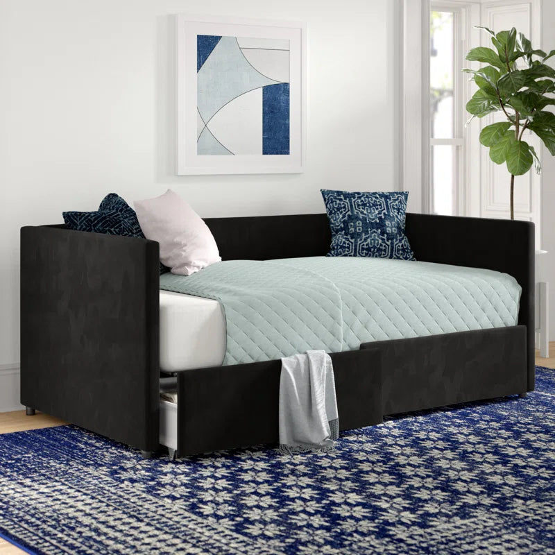 Dmitry Upholstered Daybed with Drawers