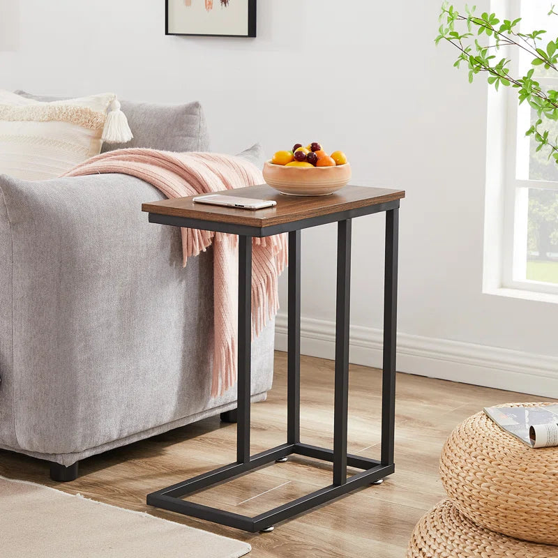 Auxter C Shaped End Table TV Tray Set