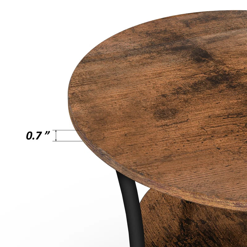 Jalane Tall End Table with 2 USB Ports, 2 Power Outlets, and 3-Tier Storage Shelves