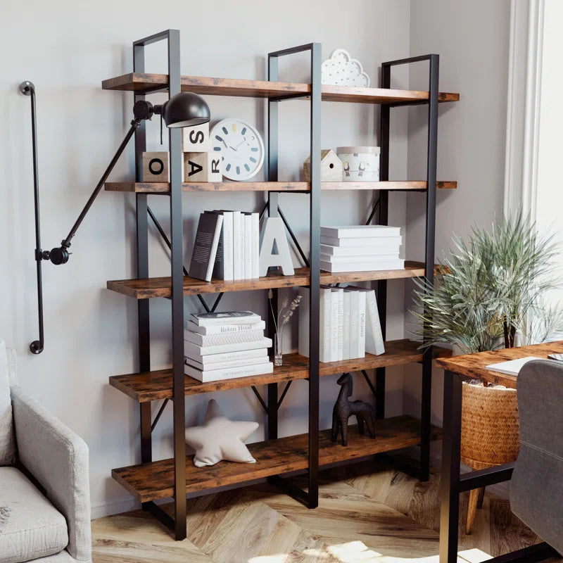 Wynot 70 H X 53.1 W Bookcase Double Wide 5 Tiers