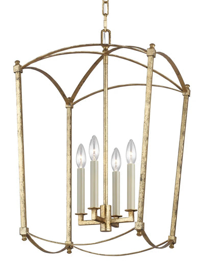 Olive 4 - Light Dimmable Lantern Geometric Chandelier