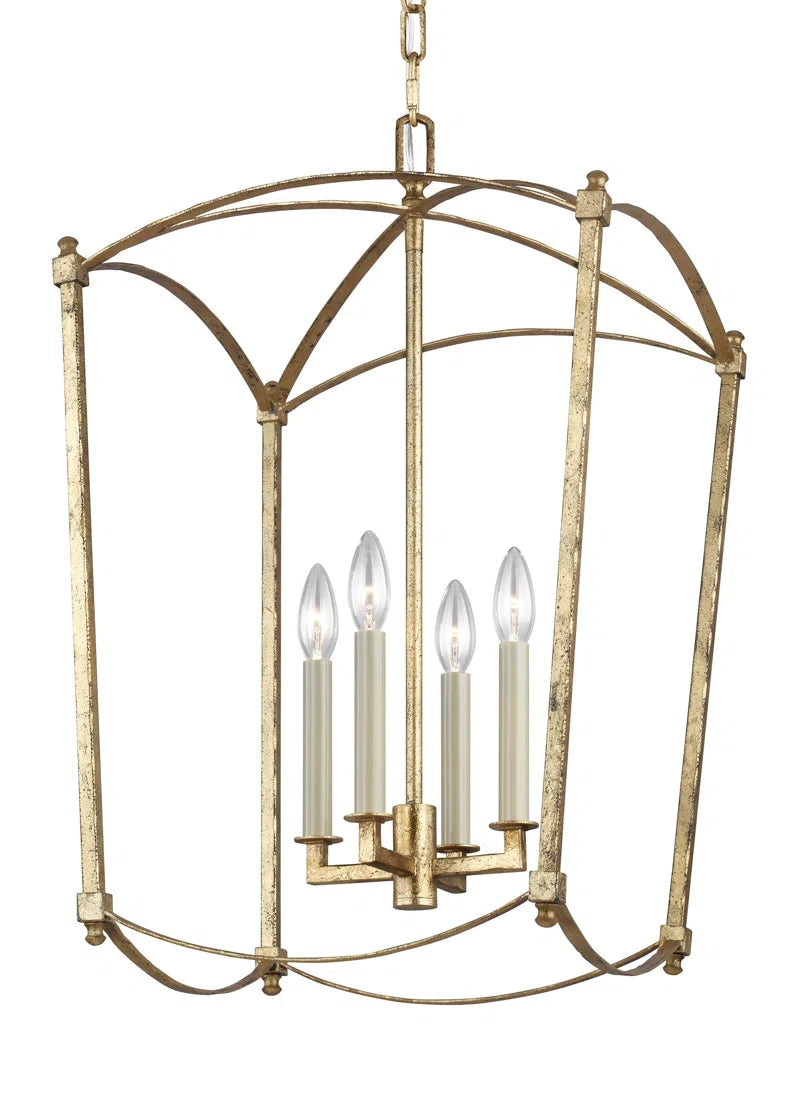 Olive 4 - Light Dimmable Lantern Geometric Chandelier