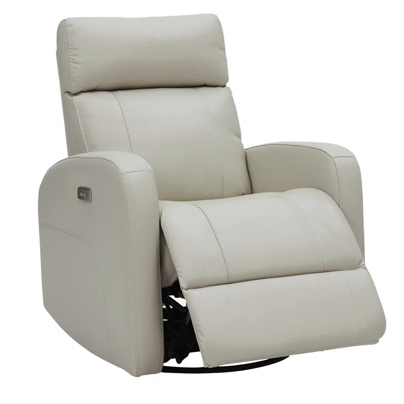 Arrianna-Fiona Genuine Leather Swivel Power Recliner