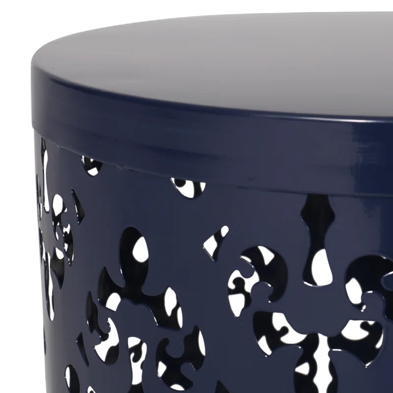 Faliha round Metal Outdoor Side Table
