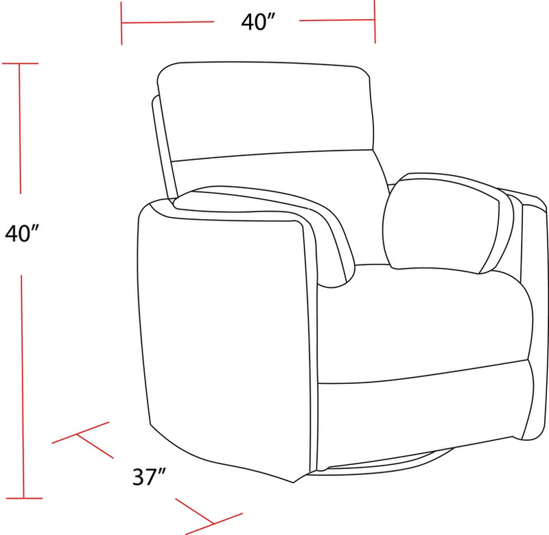 Jelissa 40" Wide Swivel Glider Power Recliner