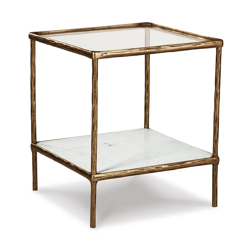 Glass Top End Table