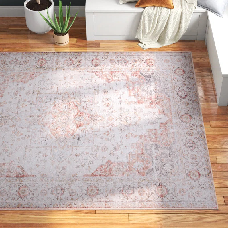 Sonia Oriental Power Loom Light Grey / Rust