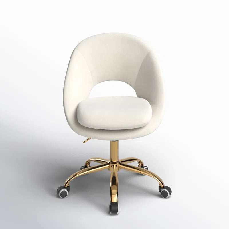 Louise Velvet Modern Task Chair with Ergonomic Design