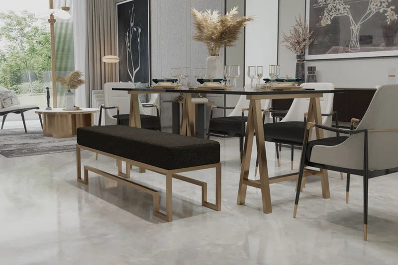 Davlin Polyester Blend Upholstered Bench
