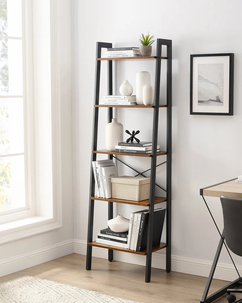 Jabari 67.7" H X 22" W Metal Ladder Bookcase
