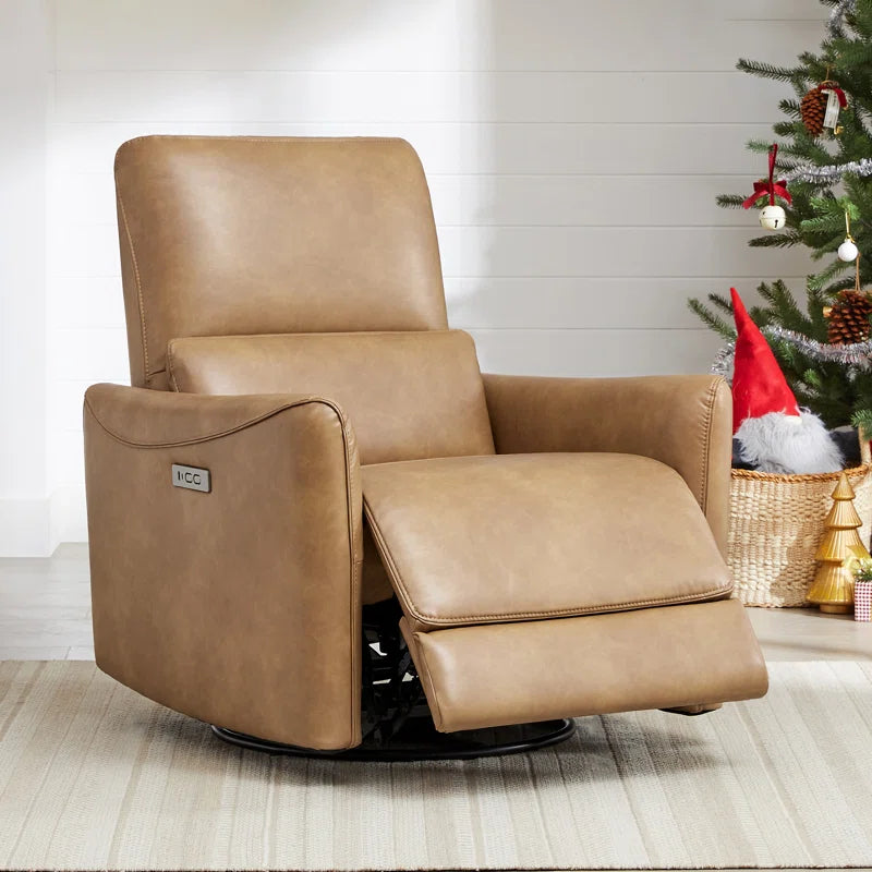 Mikkel Vegan Leather Swivel Power Recliner