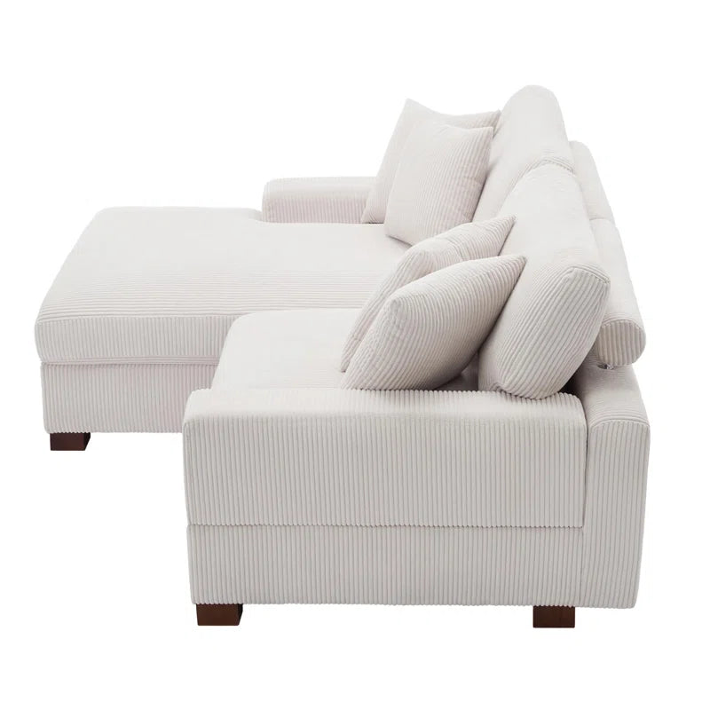 Milbrey 2 - Piece Corduroy Sectional