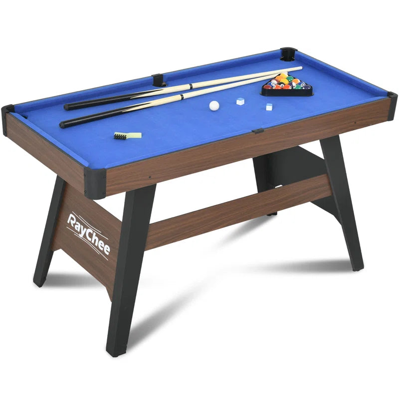 54" Portable Pool Table Billiards Table with Leg Levelers, 2 Cue Sticks, 16 Balls, Triangle, Chalk