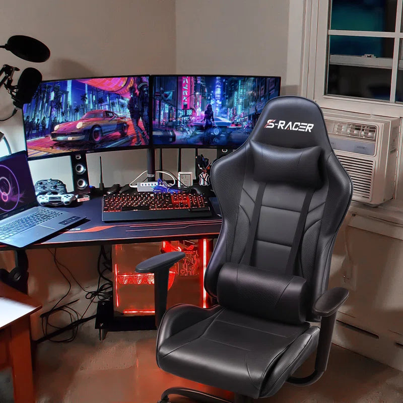 High-Back Adjustable Reclining Ergonomic Faux Leather PC & Racing Game Chair