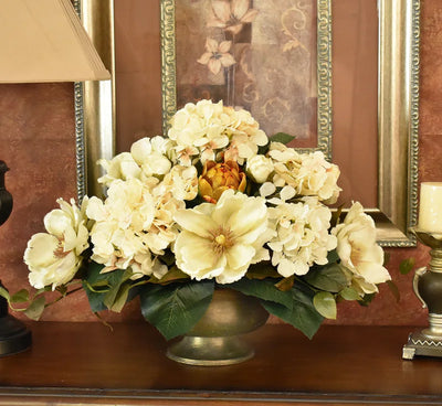 Faux Silk Arrangement in Vase