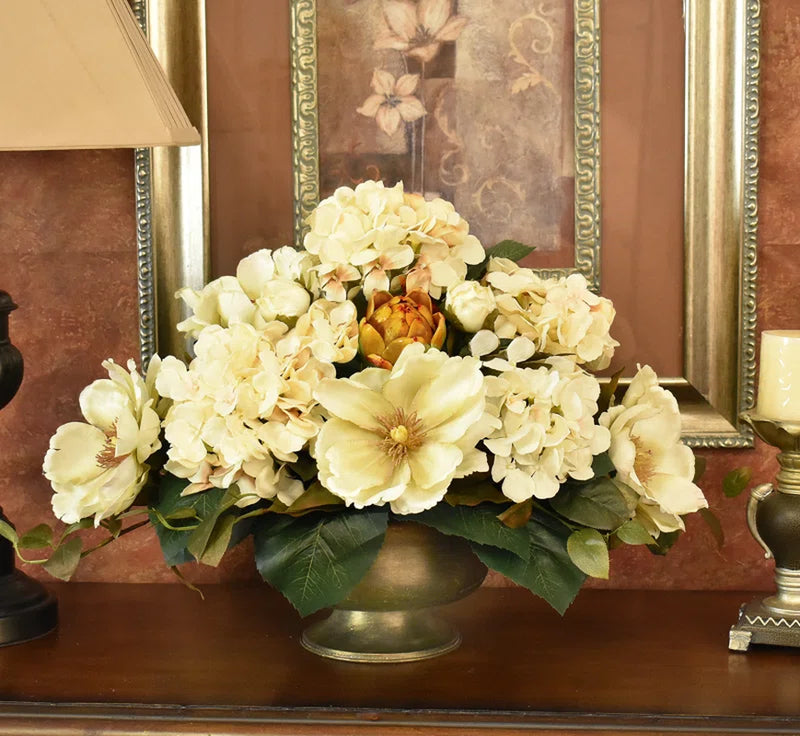 Faux Silk Arrangement in Vase