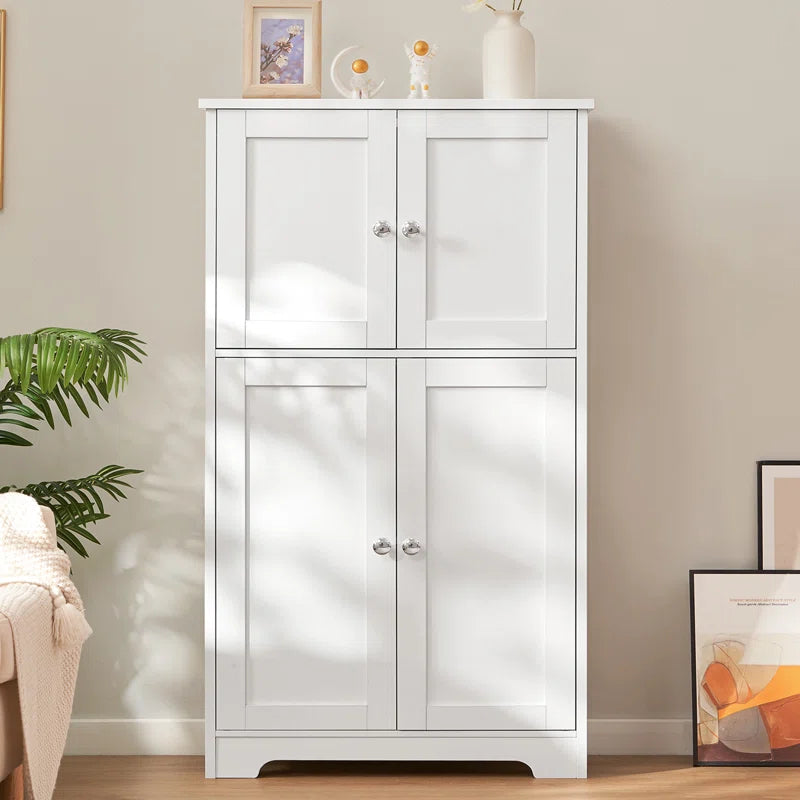 Jussiah Storage Cabinet with 4 Doors & Adjustable Shelf
