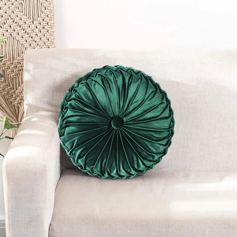 Echo Buttons Velvet Reversible Throw Pillow