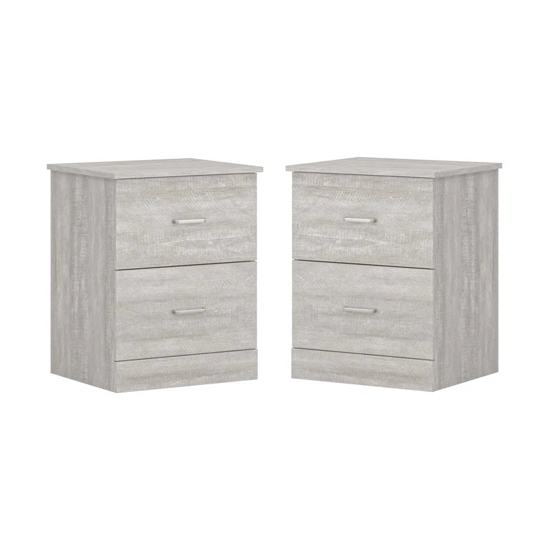 Allyannah 2 Drawer Nightstand (Set of 2)