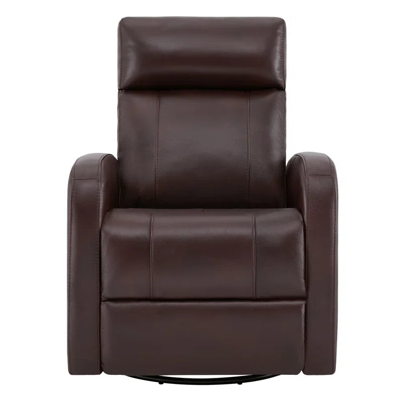 Arrianna-Fiona Genuine Leather Swivel Power Recliner